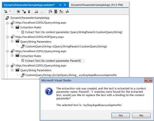 Extraction rule added as param(0)