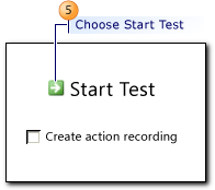 Start test dialog