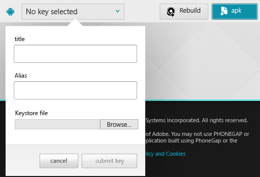 Code signing a PhoneGap package for Android