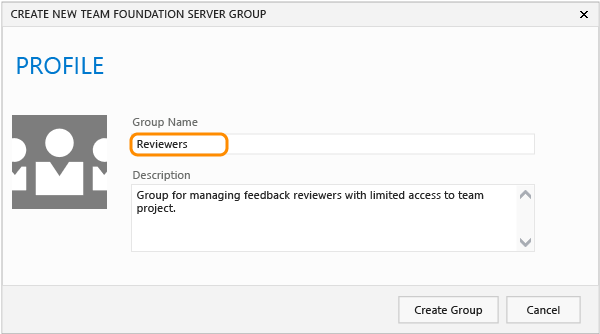 Create the Reviewers TFS group