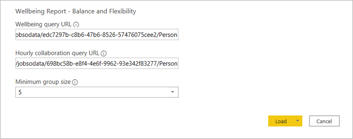 Query URLs for Power BI.