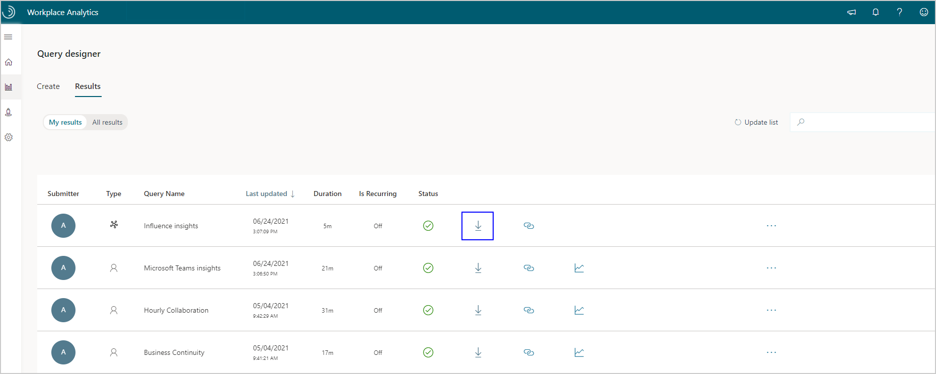 .csv file download.