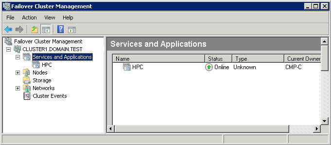 Failover cluster in preparation for HPC cluster