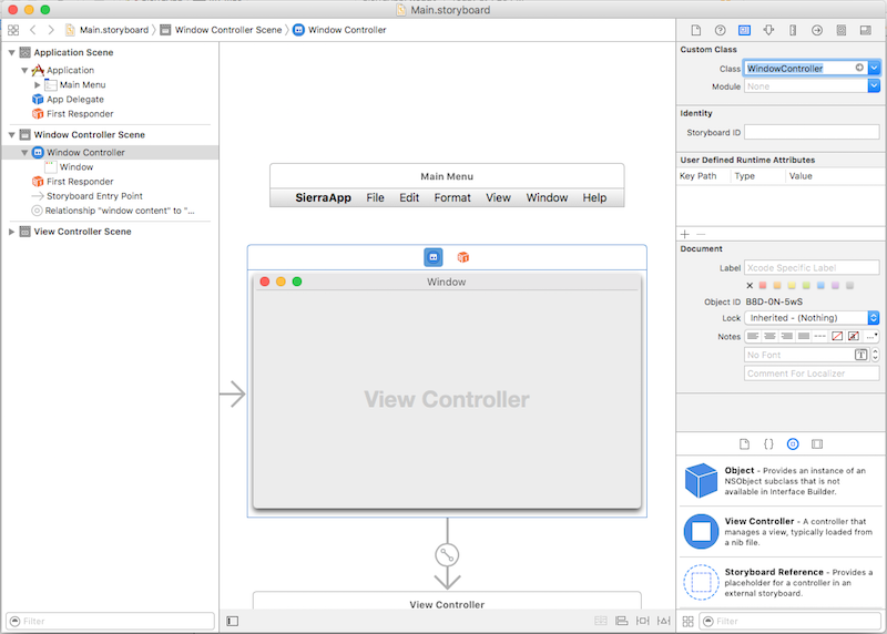 Setting a custom class name for the window controller