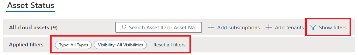 The filtering options in the Cloud Support Request Visibility dashboard.