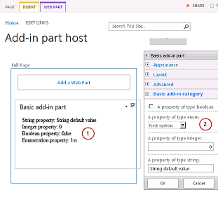 Web part page hosting a basic app part