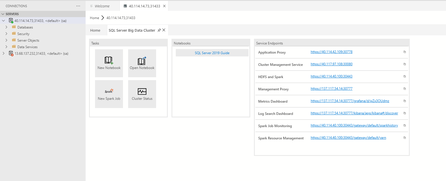 Jupyter notebooks in the dashboard