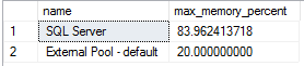 Output from the memory configuration query