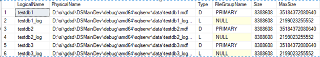 Screenshot of SSMS output to backup set from query.