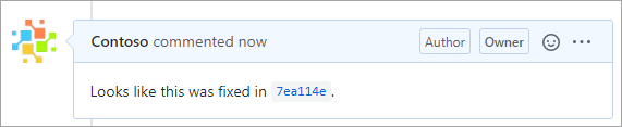 Screenshot of an autolinked commit.