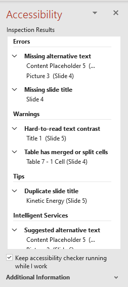 Screenshot of Accessibility settings in Windows.