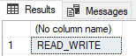 Screenshot that shows the read/write response.