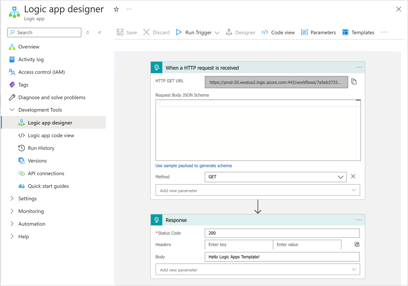 Diagram showing workflow designer overview.