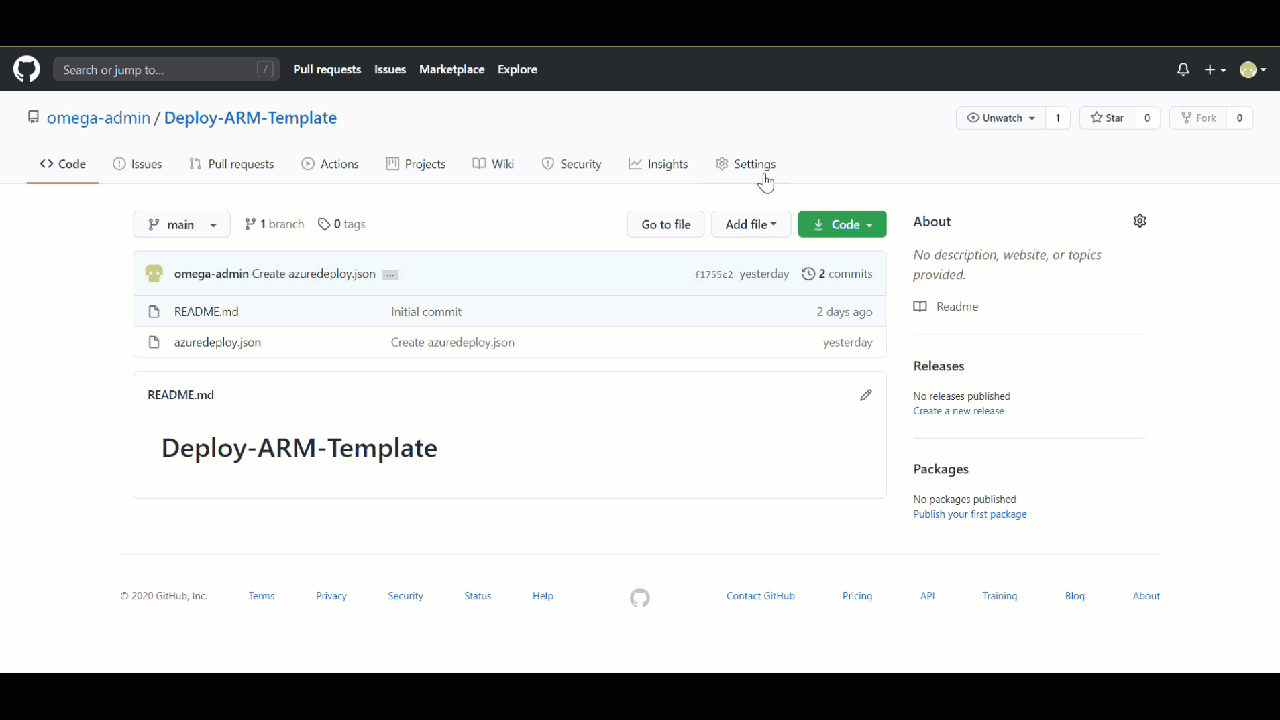 Screenshot that shows adding new service principal secret info to a GitHub secret.