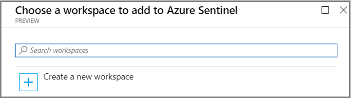 Screenshot that shows how to add Microsoft Sentinel to the Log Analytics workspace.