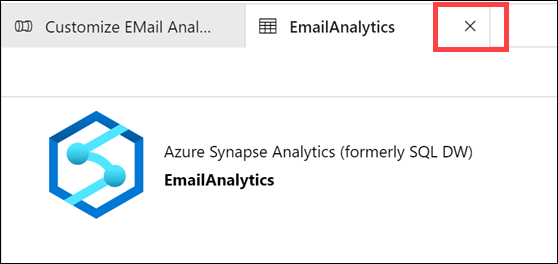 Close dataset in Azure Synapse Studio