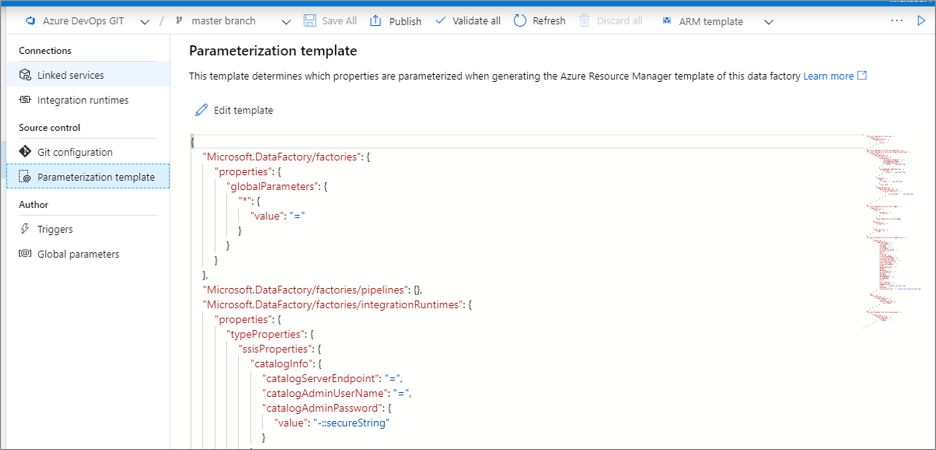 Manage custom parameters