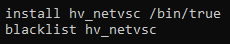 Screenshot that shows the possible configuration file contents used to disable network drivers.