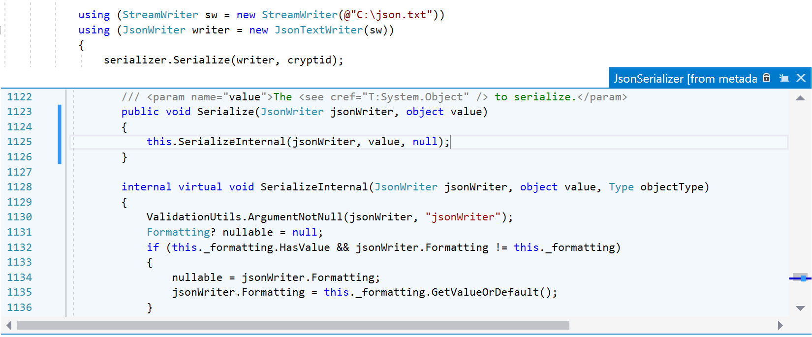 Viewing a decompiled definition