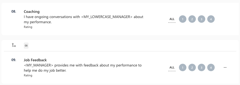 Screenshot of display logic symbol on Job Feedback.