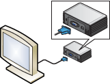 Image of multifunction hub and video connection