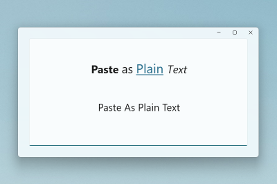 Paste as Plain Text screenshot