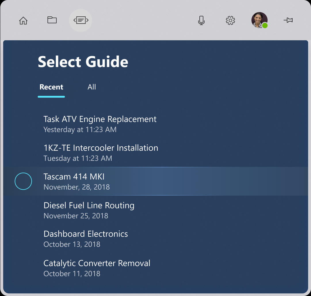 Microsoft Dynamics 365 Guides list