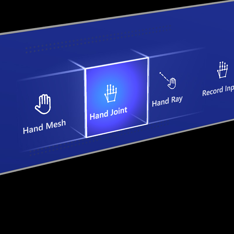 Button with proximity light effect shown