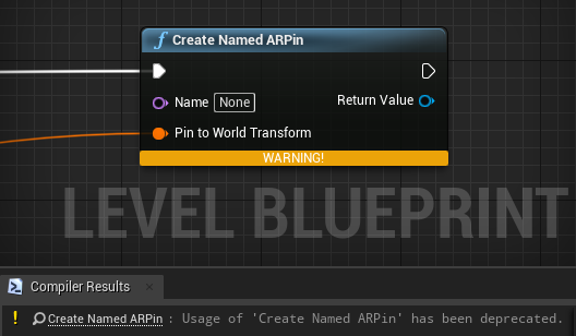 Blueprint of the Create Named ARPin function