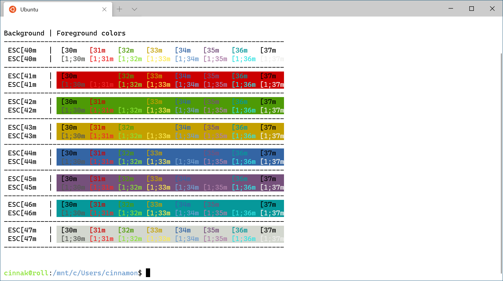 Windows Terminal Tango Light color scheme