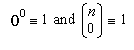 Equations showing equivalence to 1.