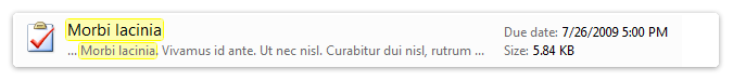 Screenshot that shows a gamma layout example for a checklist item.