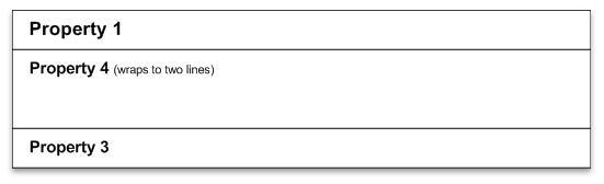 Screenshot that shows an alpha layout example in Microsoft Word.