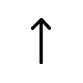 upwards-pointing arrow