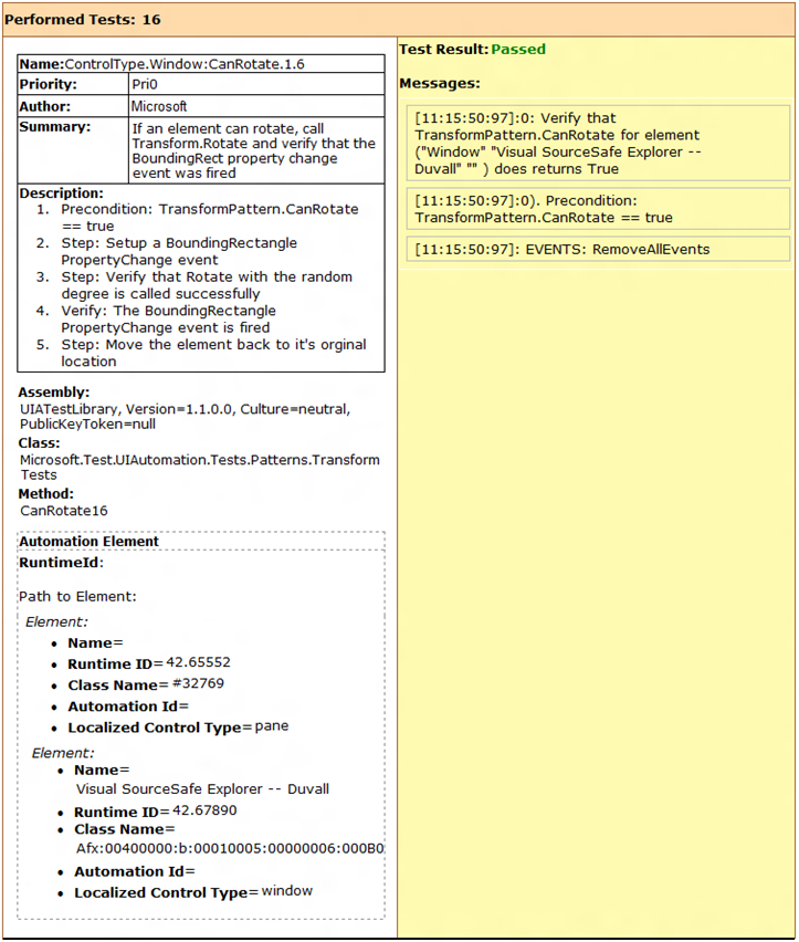 alternate view of a test case detail