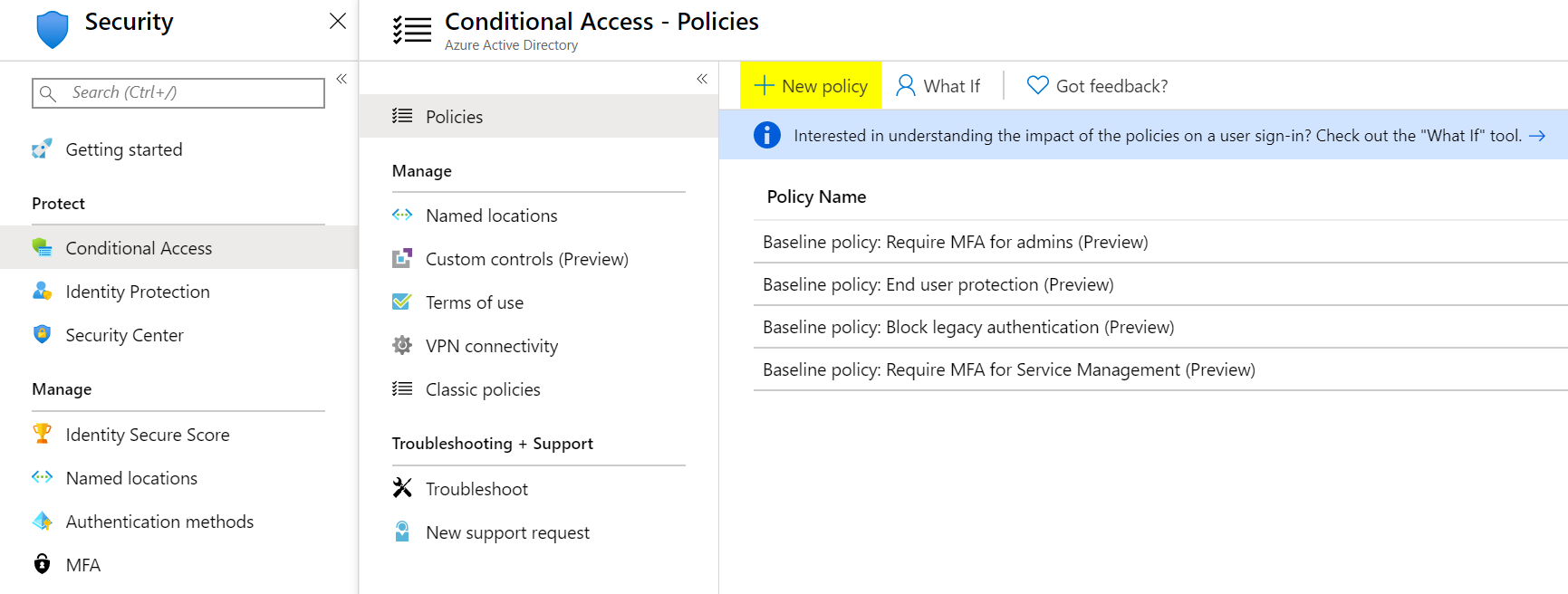 Acceso condicional de Azure Active Directory