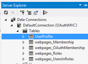 database tables