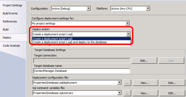 Por ejemplo, si configura valores para la configuración Depuración y, después, realiza la publicación con la configuración Versión, no se usarán los valores.