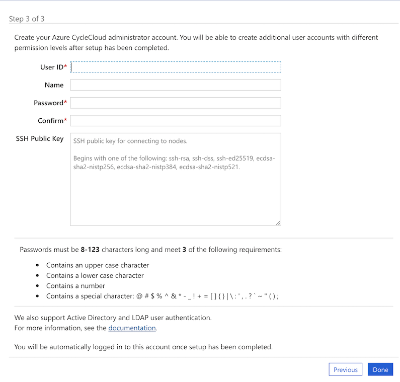 Configuración de la cuenta de administrador