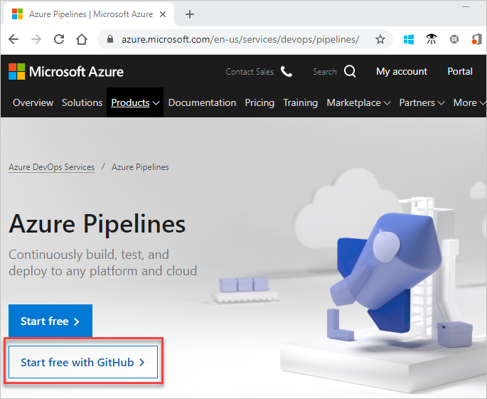 Inicio de Azure Pipelines con GitHub