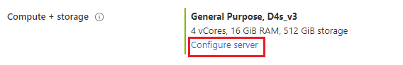 Captura de pantalla que muestra la pantalla de configuración de proceso y almacenamiento.