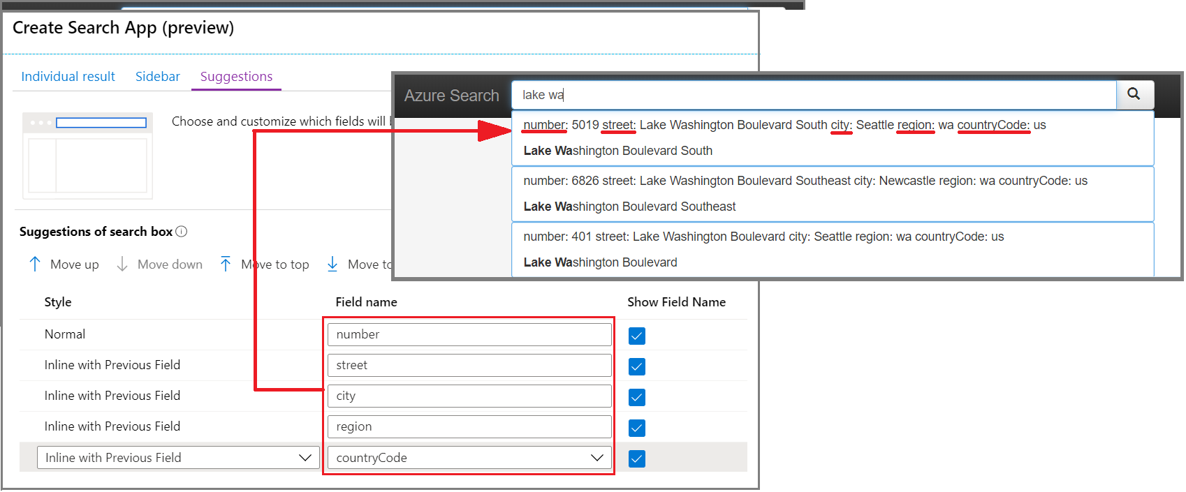 Configuración de sugerencias de consulta