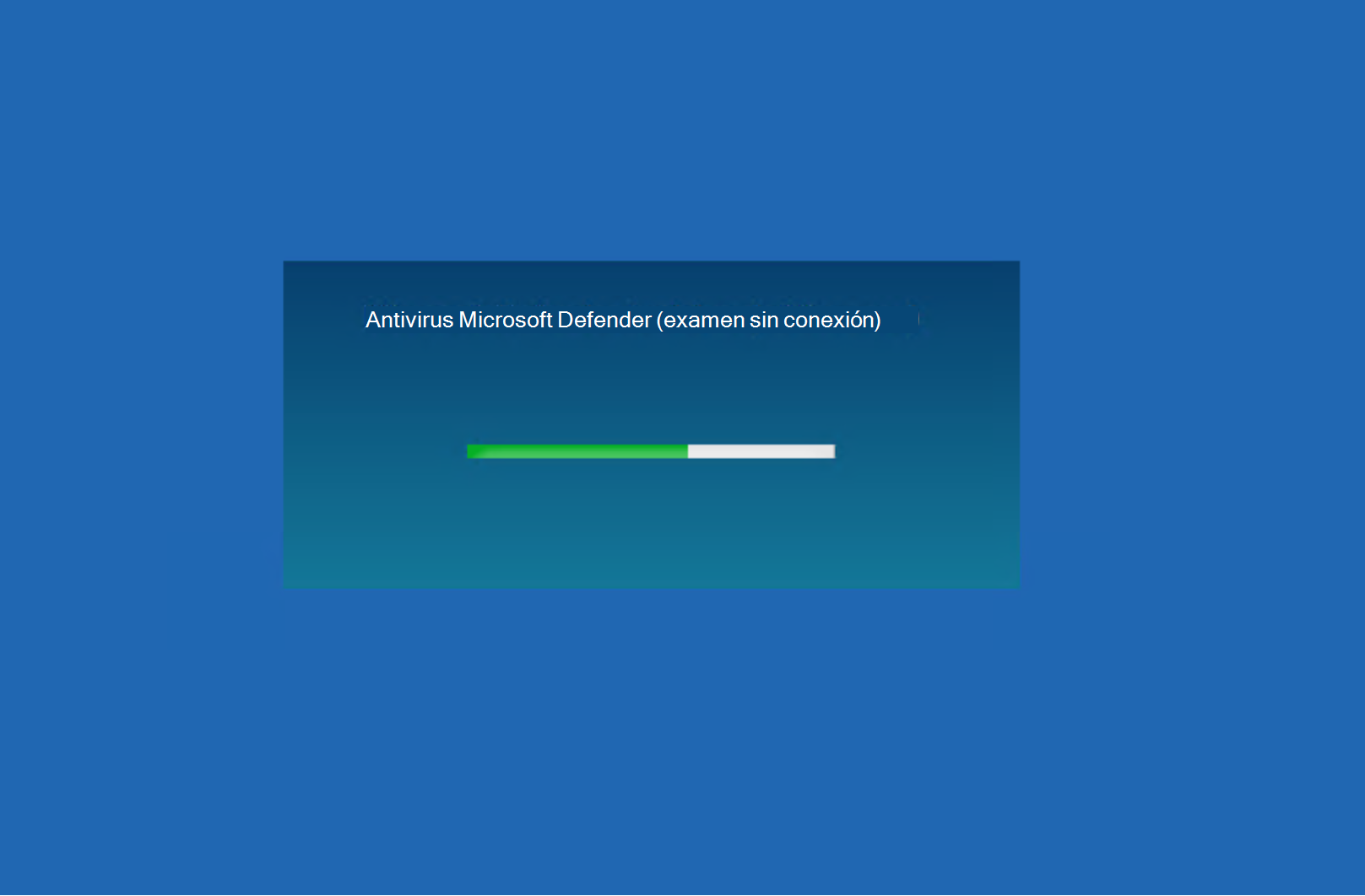 Captura de pantalla del examen Microsoft Defender Antivirus.