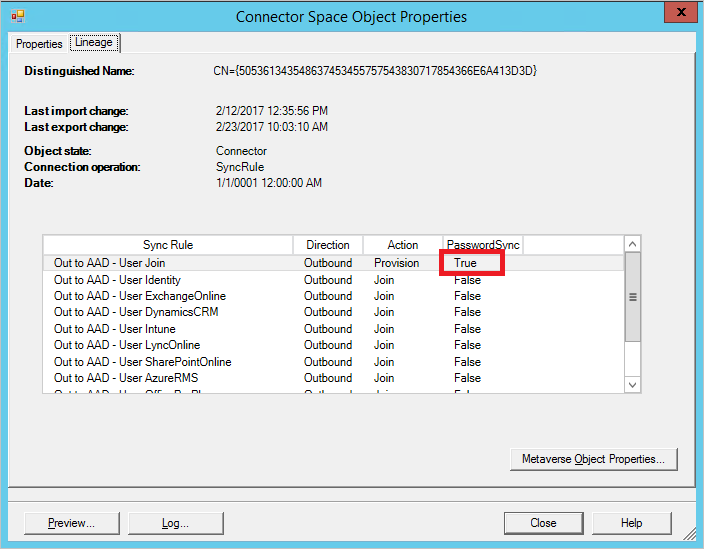 Cuadro de diálogo de propiedades de objeto del espacio conector