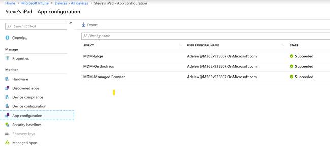 Captura de pantalla de la configuración de la aplicación