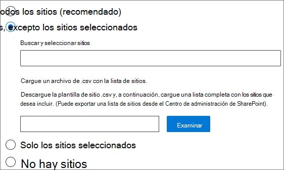 Captura de pantalla de la interfaz de usuario de orígenes de temas de SharePoint.