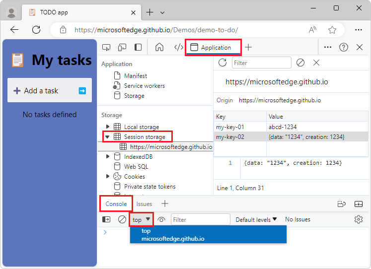 Cambiar el contexto de JavaScript de la consola