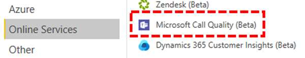 Calidad de llamadas de Microsoft en Power BI Connector.