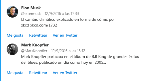 Ejemplo de tarjeta de resumen de Twitter.