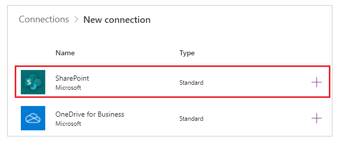 Seleccionar SharePoint.